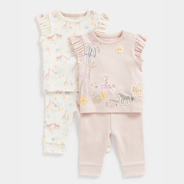 Mothercare Cream Floral Top and Legging Outfit